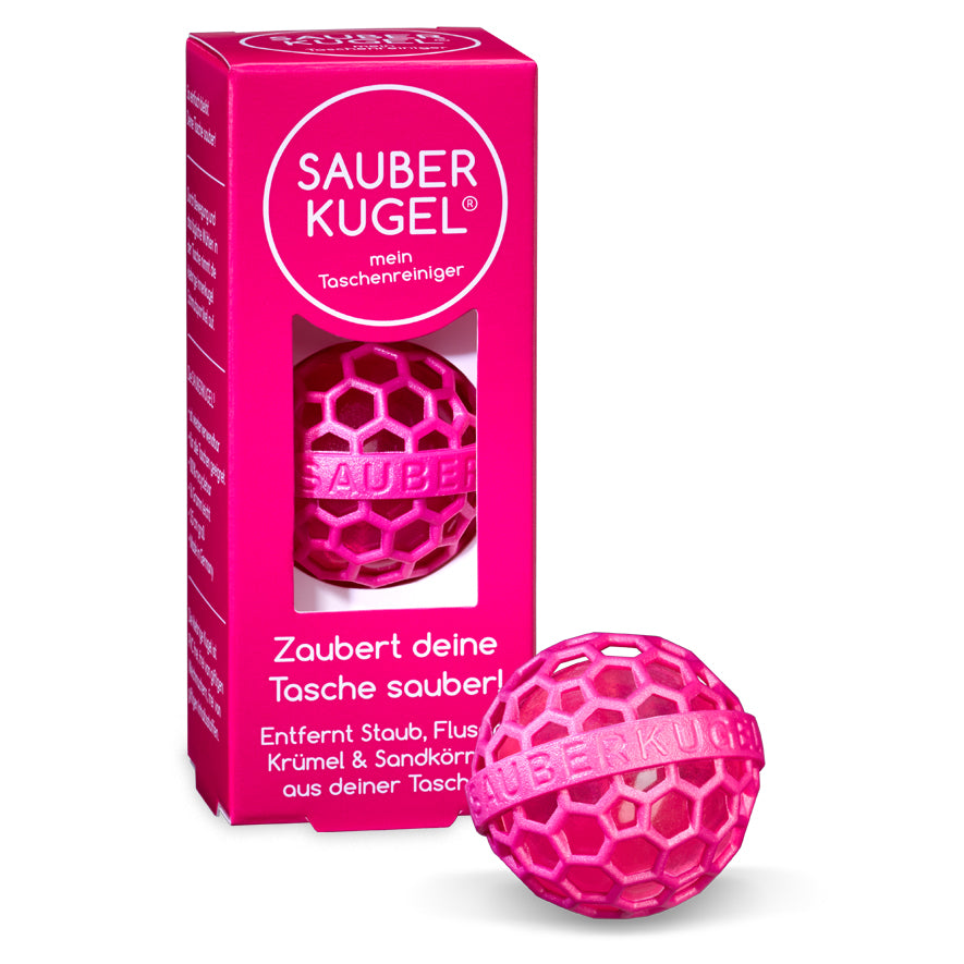 Sauberkugel - The Clean Ball - Keep your Bags Clean - Sticky Inside Ball Picks up Dust, Dirt and Crumbs in your Purse, Bag, Or Backpack
