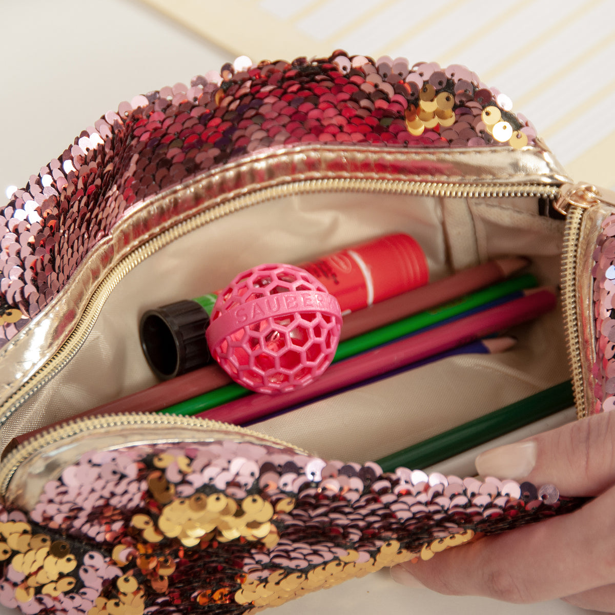 1pcs Purse Handbag Cleaning Balls With 2 Cord Organizers, Reusable